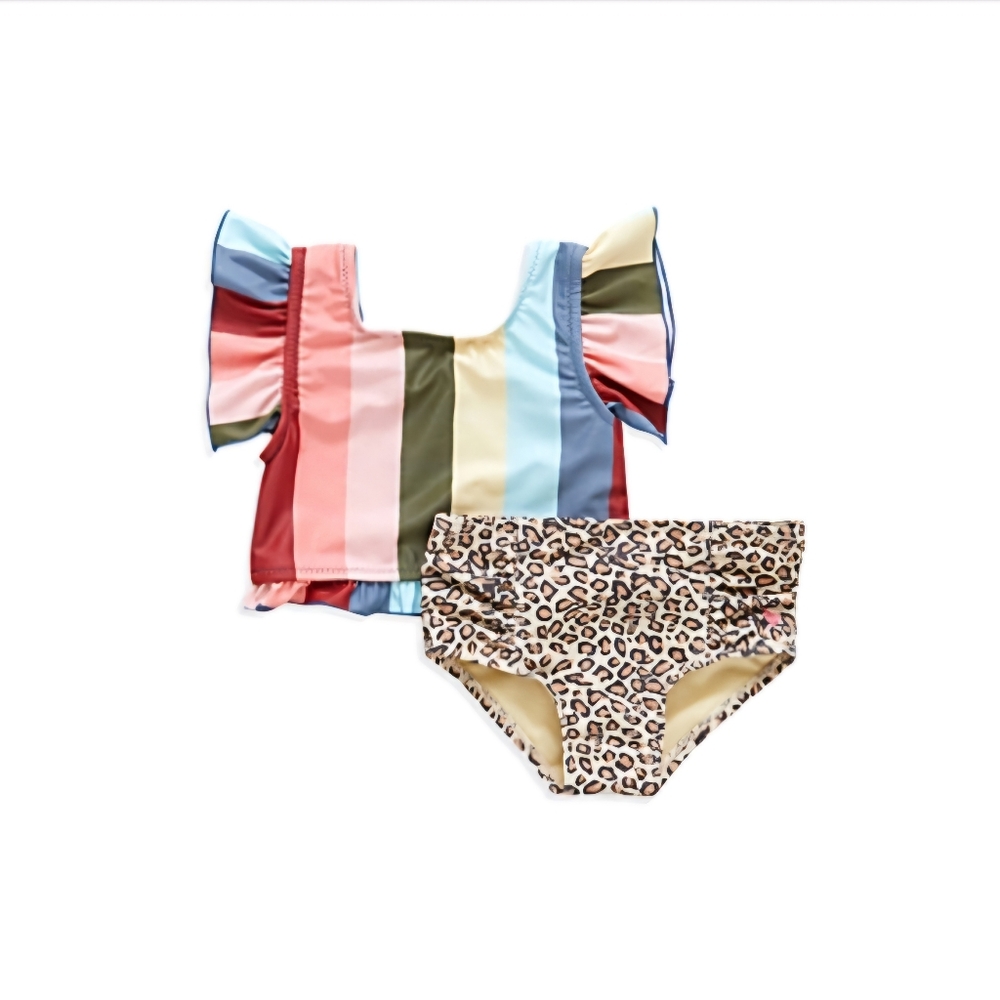 Pink Chicken Girls' Elsie Two Piece Swimsuit 3-6M - Picture 1 of 7